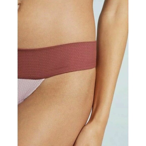 Anthropologie Marysia Santa Clara Scalloped Colorblock Bikini Bottoms Size M NEW - Picture 4 of 8